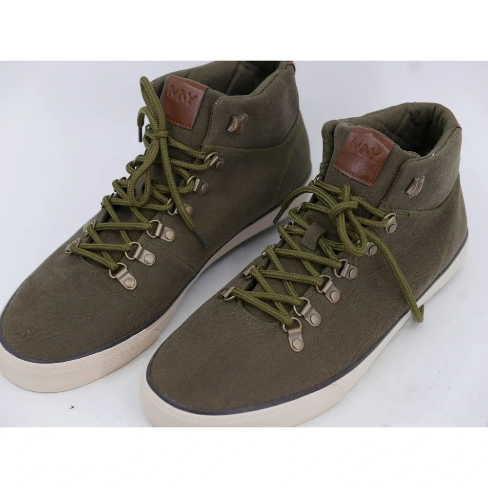 Marc New York Canvas High Top Shoes Olive Green Casual Sneakers Men's Size 12
